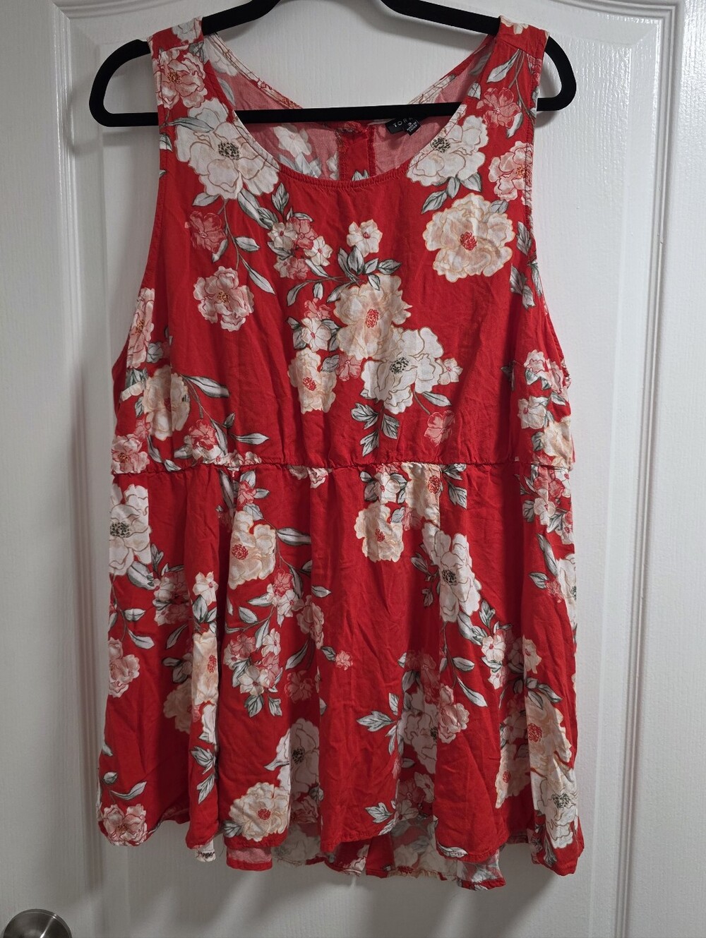 EUC Torrid Red Babydoll Challis Tank Top